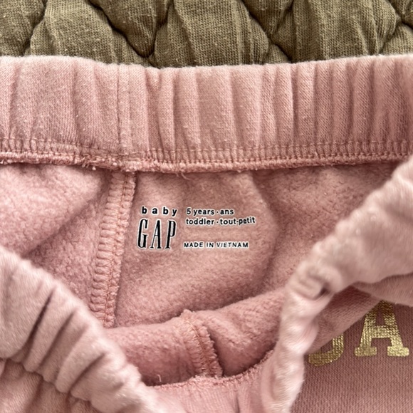 Gap Kids Pink Fleece Lined Sweatpants Size 5 - Picture 3 of 3